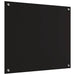 Keukenachterwand 2 st Zwart 70 x 60 cm gehard glas