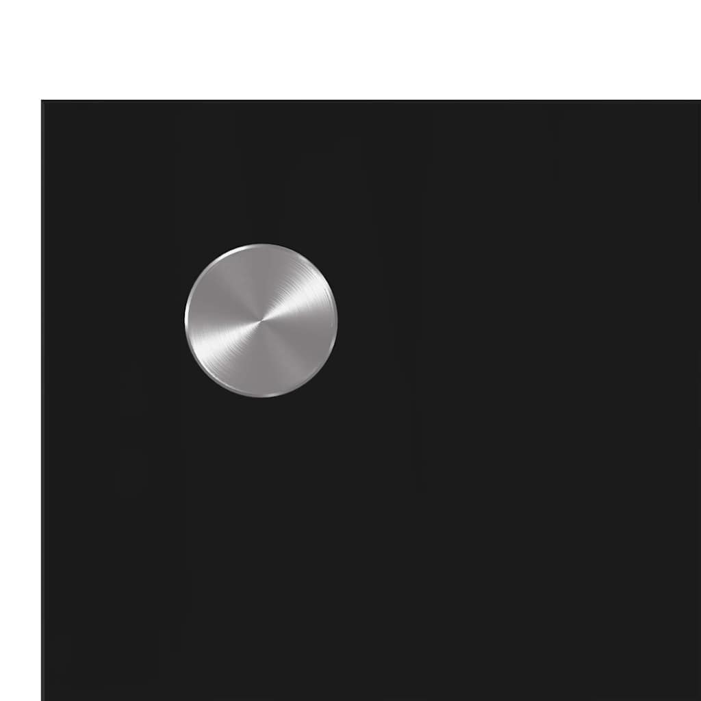 Keukenachterwand 2 st Zwart 80 x 40 cm gehard glas