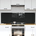Keukenachterwand 2 st Zwart 80 x 50 cm gehard glas