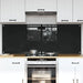 Keukenachterwand 2 st Zwart 80 x 60 cm gehard glas