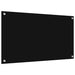 Keukenachterwand 2 st Zwart 90 x 50 cm gehard glas