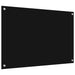 Keukenachterwand 2 st Zwart 90 x 60 cm gehard glas
