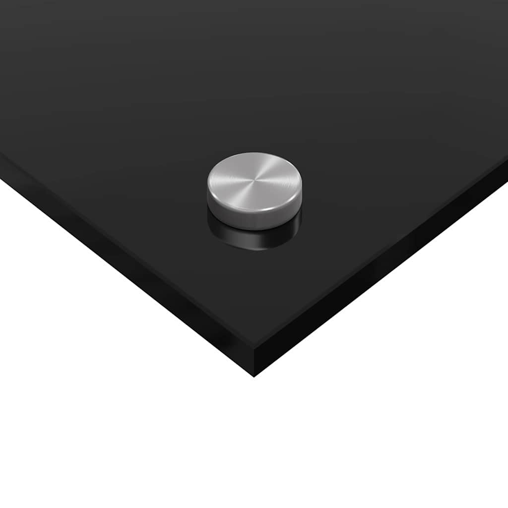 Keukenachterwand 2 st Zwart 100 x 40 cm gehard glas