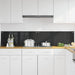 Keukenachterwand 2 st Zwart 100 x 40 cm gehard glas