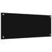 Keukenachterwand 2 st Zwart 100 x 40 cm gehard glas