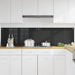 Keukenachterwand 2 st Zwart 100 x 50 cm gehard glas