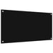 Keukenachterwand 2 st Zwart 100 x 50 cm gehard glas
