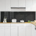 Keukenachterwand 2 st Zwart 100 x 60 cm gehard glas