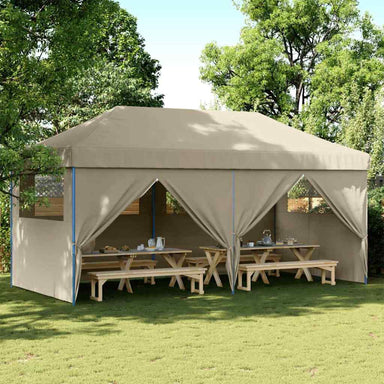 Partytent Pop-up Taupe 580 x 292 x 315 cm Oxford Stof