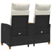 Ligbank met tafel Zwart en Cream Wit 126 x 65 x 112 cm