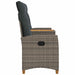 Ligbank met tafel Grijs en Donkergrijs 126 x 65 x 112 cm