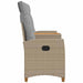 Ligbank met tafel Beige en Licht Grijs 126 x 65 x 112 cm