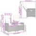 Ligbank met tafel Beige en Licht Grijs 126 x 65 x 112 cm
