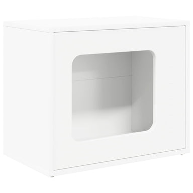 Kattenhuis Wit 51 x 30 x 42,5 cm Bewerkt hout