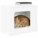 Kattenhuis Wit 51 x 30 x 42,5 cm Bewerkt hout