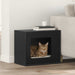 Kattenhuis Zwart 51 x 30 x 42,5 cm Bewerkt hout