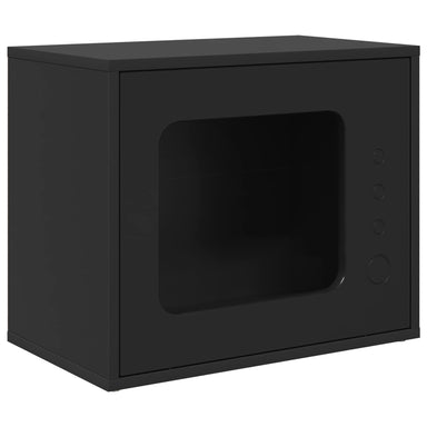 Kattenhuis Zwart 51 x 30 x 42,5 cm Bewerkt hout