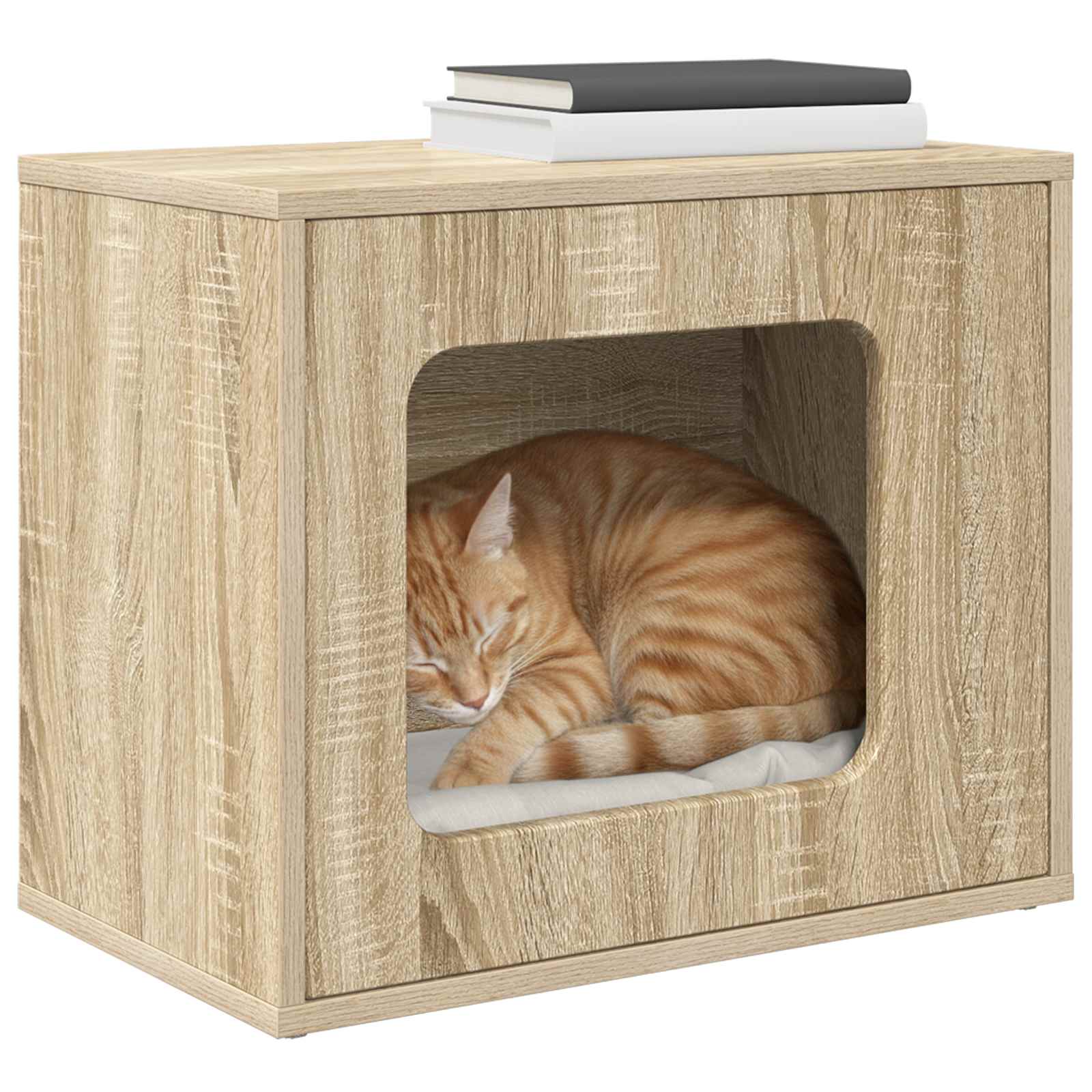 Kattenhuis Sonoma 51 x 30 x 42,5 cm Bewerkt hout