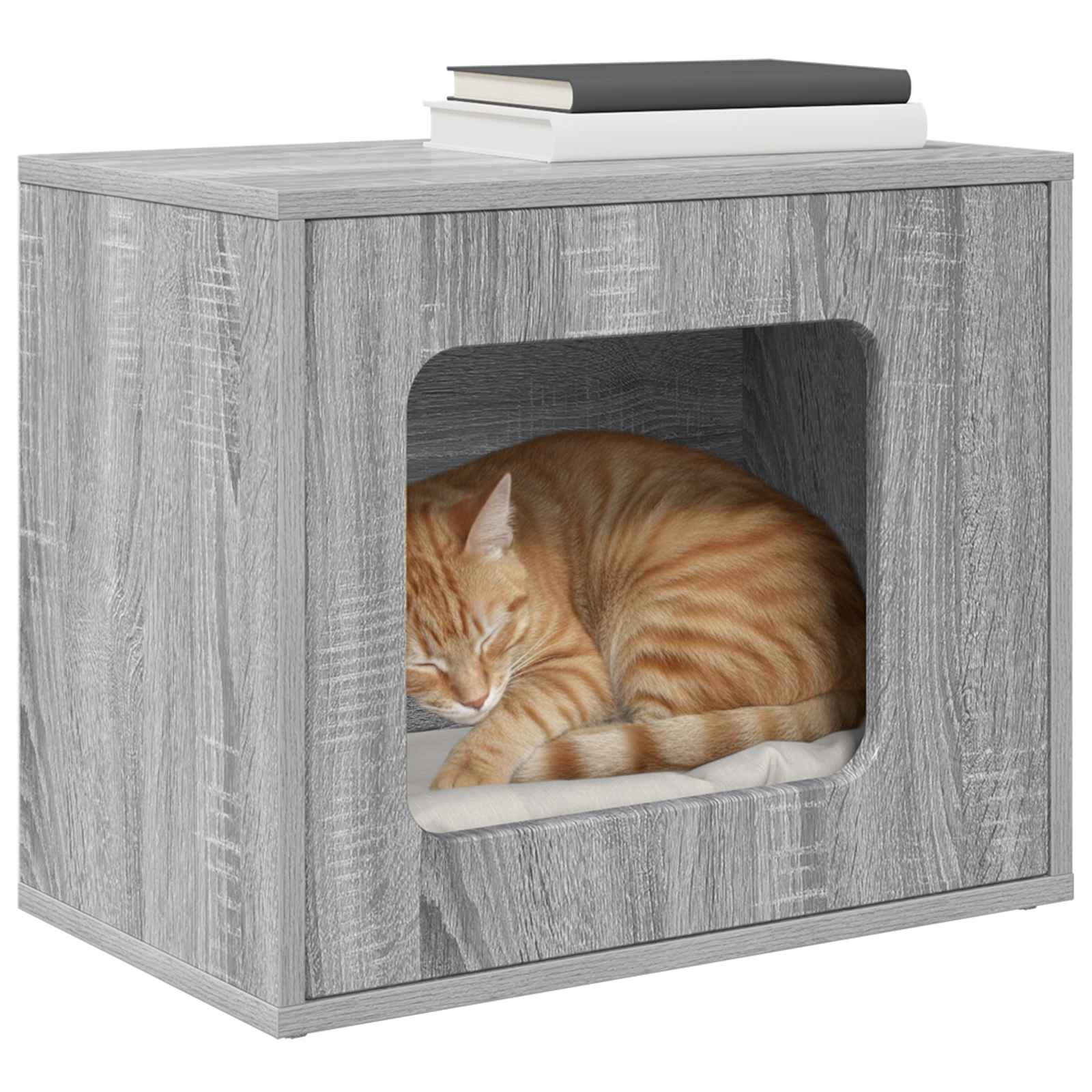 Kattenhuis Grijs Sonoma 51 x 30 x 42,5 cm Bewerkt hout