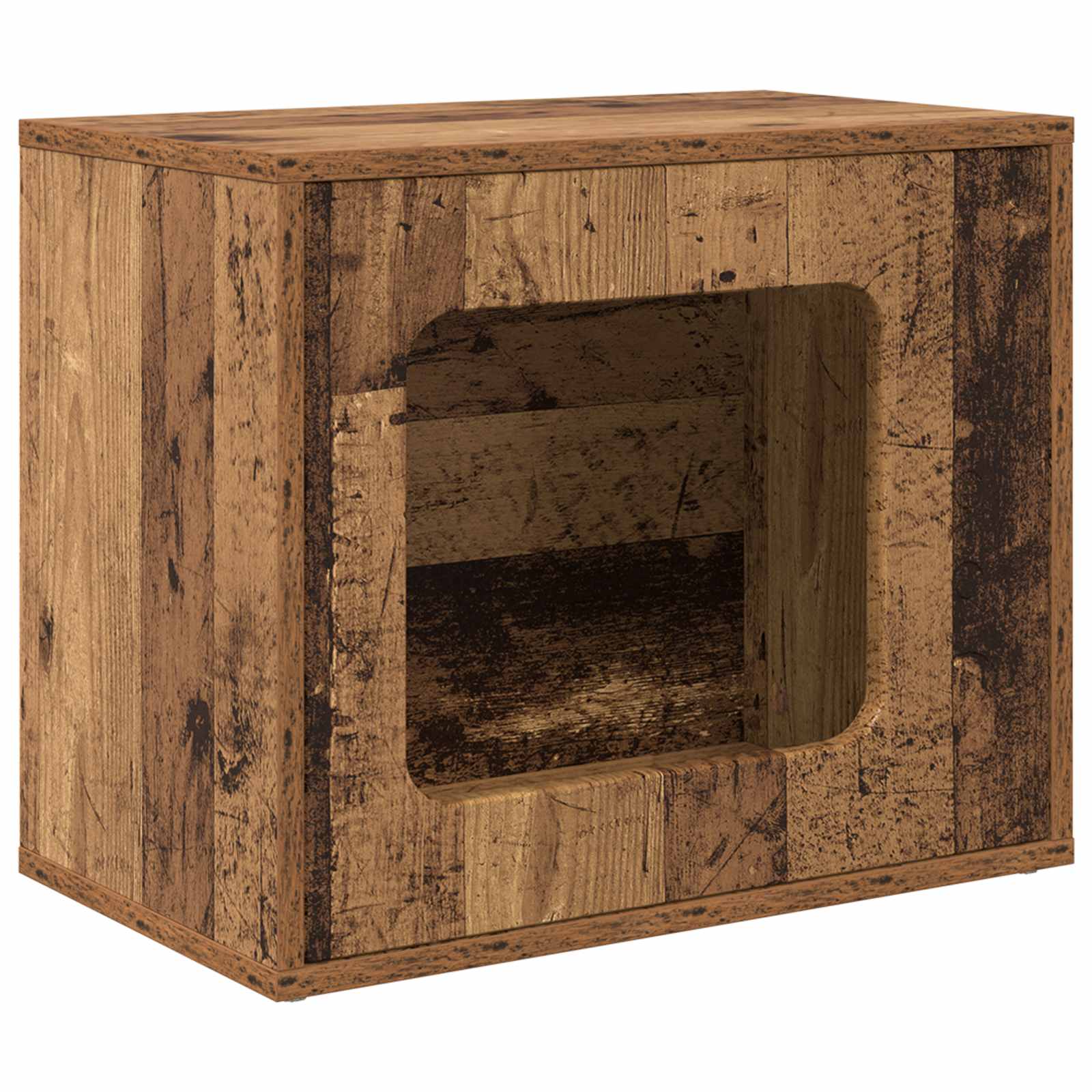 Kattenhuis Oudhout 51 x 30 x 42,5 cm Bewerkt hout