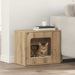 Kattenhuis Ambachtelijk eiken 51 x 30 x 42,5 cm Bewerkt hout