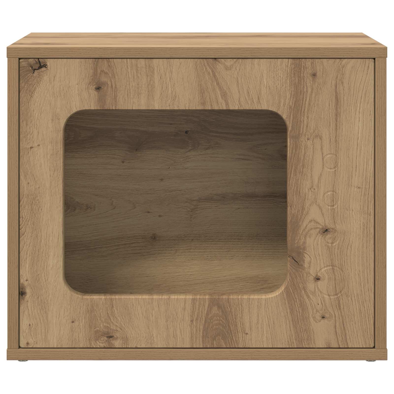 Kattenhuis Ambachtelijk eiken 51 x 30 x 42,5 cm Bewerkt hout