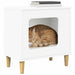 Kattenhuis Wit 51 x 30 x 52 cm Bewerkt hout