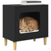 Kattenhuis Zwart 51 x 30 x 52 cm Bewerkt hout