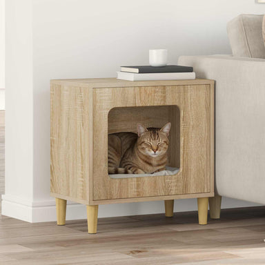 Kattenhuis Sonoma 51 x 30 x 52 cm Bewerkt hout