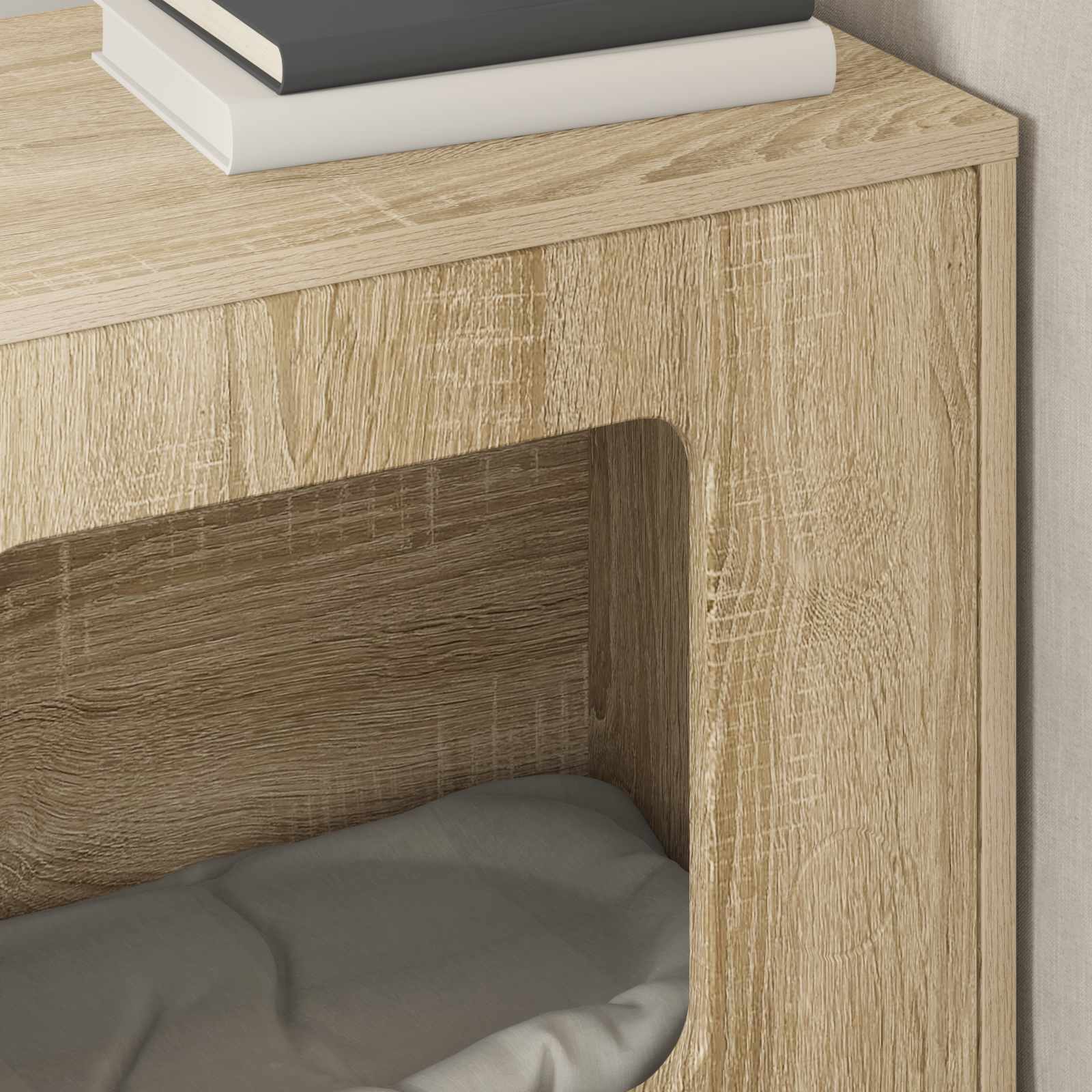 Kattenhuis Sonoma 51 x 30 x 52 cm Bewerkt hout