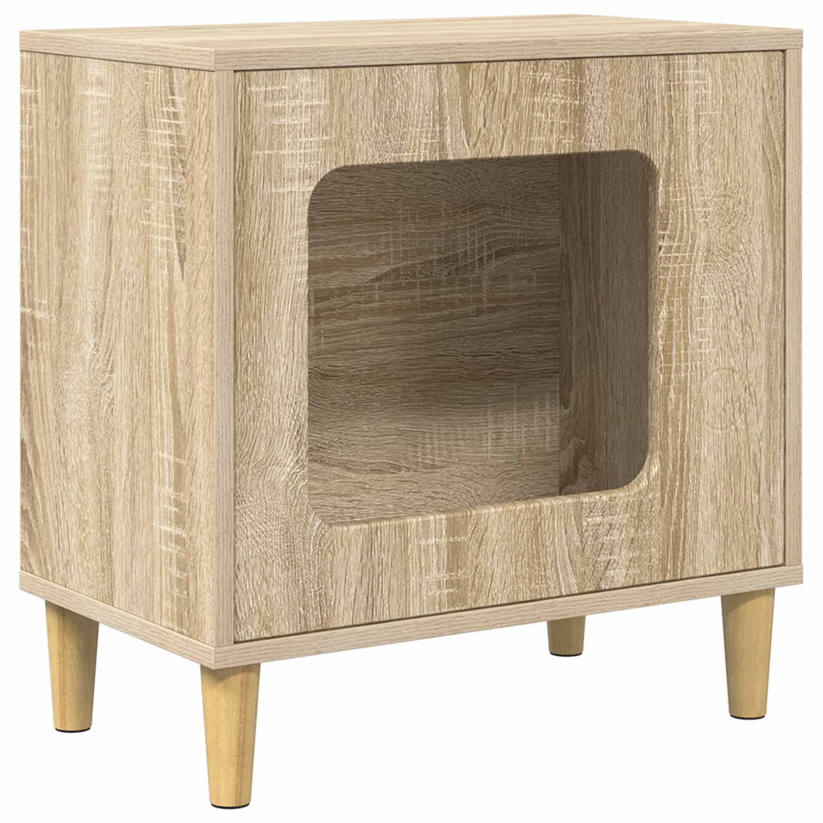 Kattenhuis Sonoma 51 x 30 x 52 cm Bewerkt hout