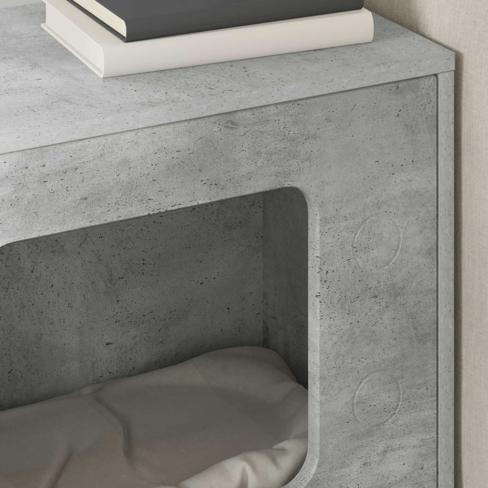 Kattenhuis Beton 51 x 30 x 52 cm Bewerkt hout