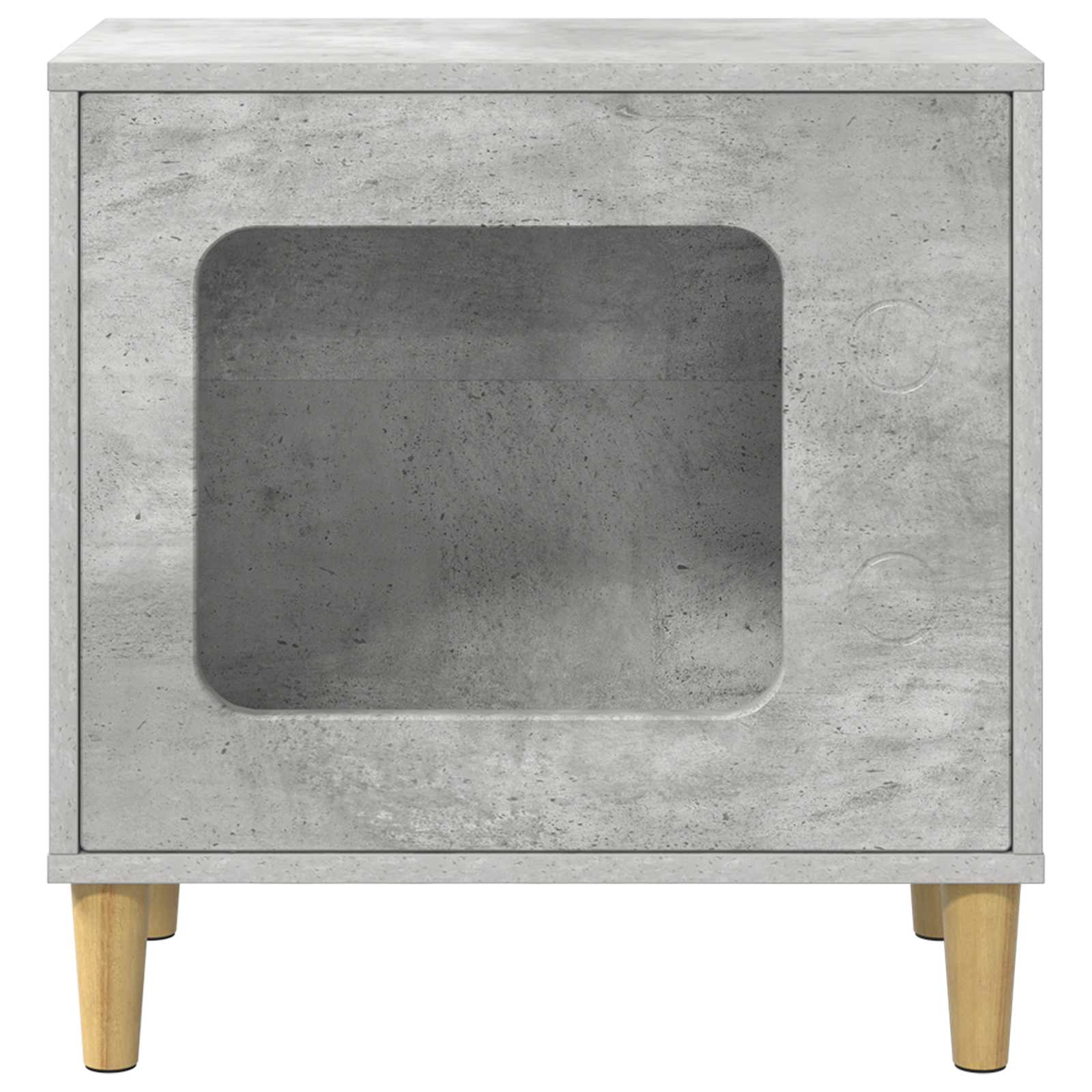 Kattenhuis Beton 51 x 30 x 52 cm Bewerkt hout
