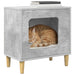 Kattenhuis Beton 51 x 30 x 52 cm Bewerkt hout