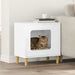 Kattenhuis Glanzend Wit 51 x 30 x 52 cm Bewerkt hout