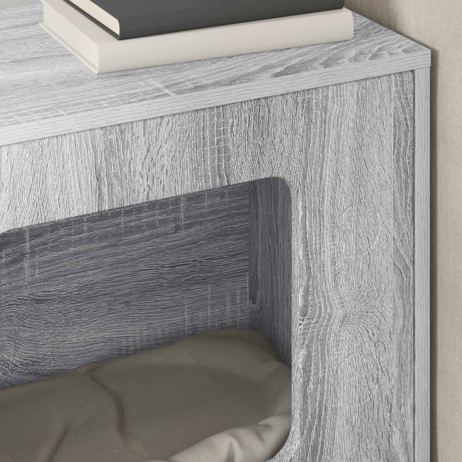 Kattenhuis Grijs Sonoma 51 x 30 x 52 cm Bewerkt hout