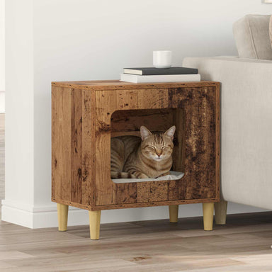 Kattenhuis Oudhout 51 x 30 x 52 cm Bewerkt hout