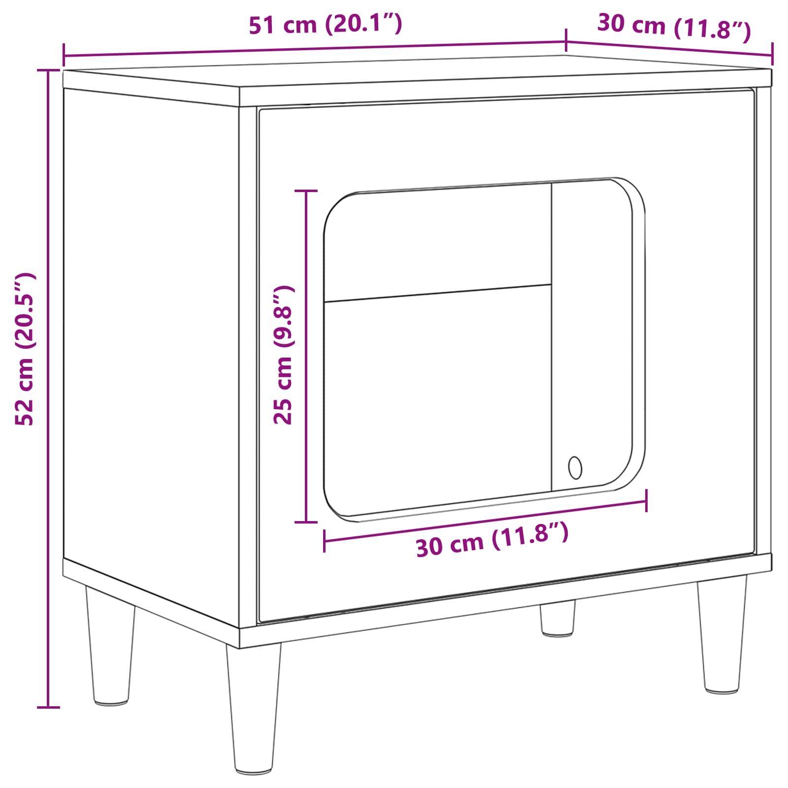 Kattenhuis Oudhout 51 x 30 x 52 cm Bewerkt hout
