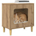 Kattenhuis Ambachtelijk eiken 51 x 30 x 52 cm Bewerkt hout