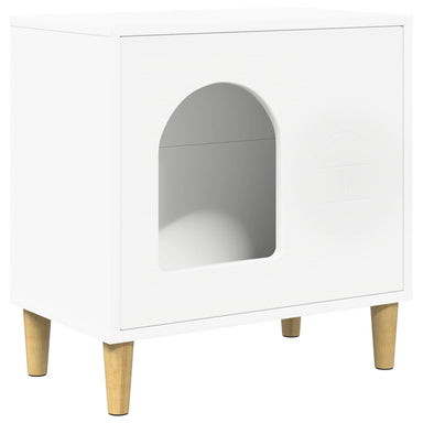 Kattenhuis Wit 51 x 30 x 52 cm Bewerkt hout