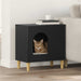 Kattenhuis Zwart 51 x 30 x 52 cm Bewerkt hout