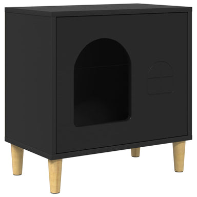 Kattenhuis Zwart 51 x 30 x 52 cm Bewerkt hout