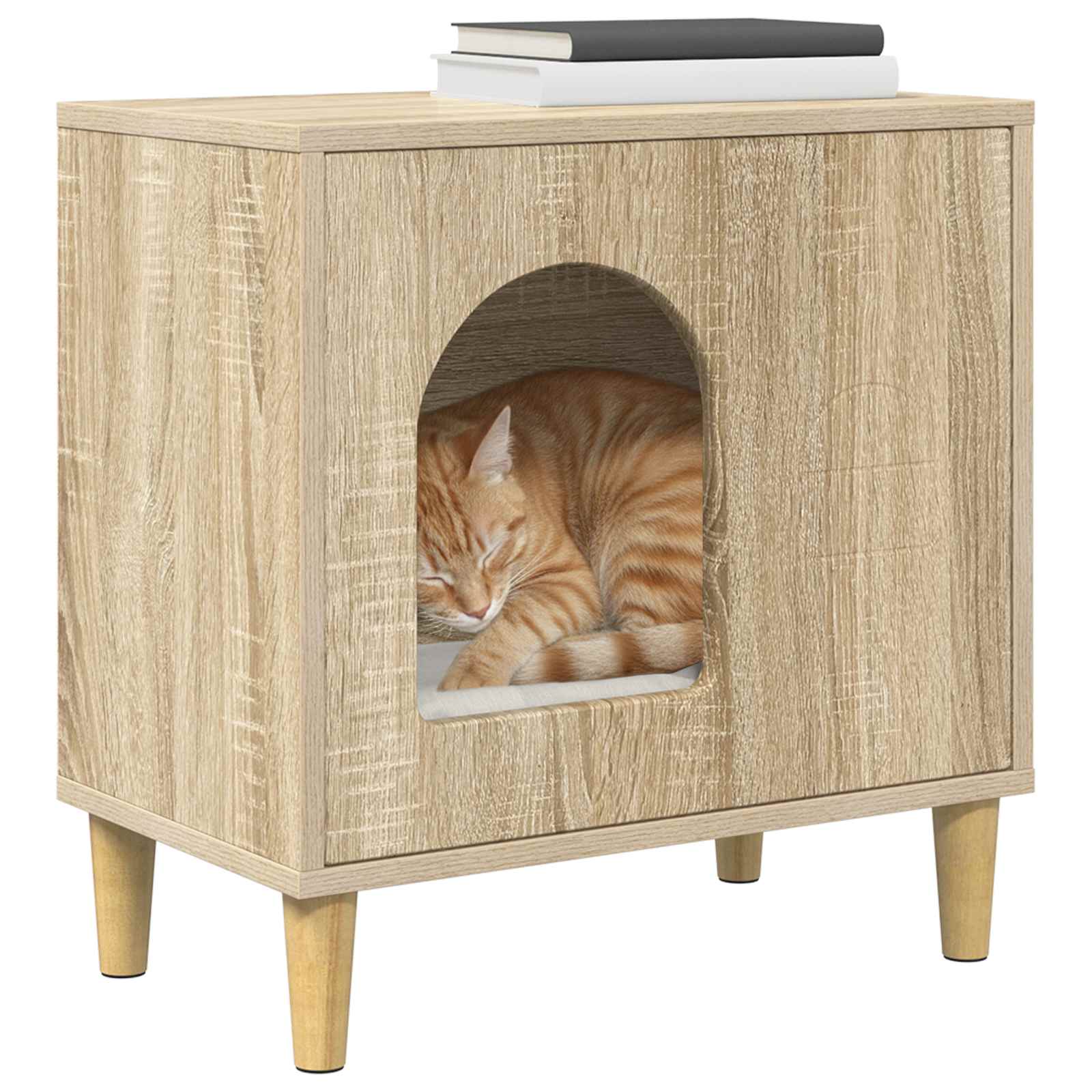 Kattenhuis Sonoma 51 x 30 x 52 cm Bewerkt hout