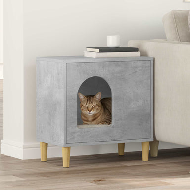 Kattenhuis Beton 51 x 30 x 52 cm Bewerkt hout