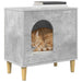 Kattenhuis Beton 51 x 30 x 52 cm Bewerkt hout