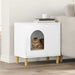Kattenhuis Glanzend Wit 51 x 30 x 52 cm Bewerkt hout