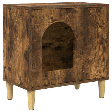 Kattenhuis Gerookt eiken 51 x 30 x 52 cm Bewerkt hout