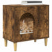 Kattenhuis Gerookt eiken 51 x 30 x 52 cm Bewerkt hout