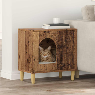 Kattenhuis Oudhout 51 x 30 x 52 cm Bewerkt hout