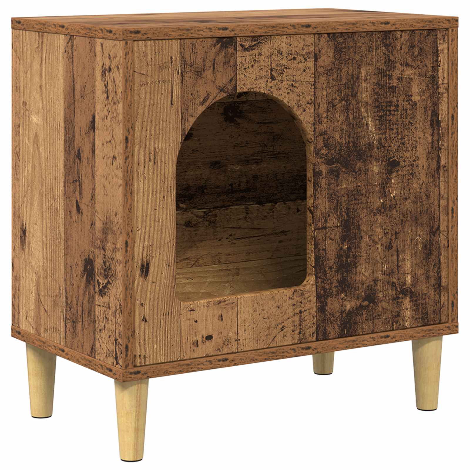 Kattenhuis Oudhout 51 x 30 x 52 cm Bewerkt hout